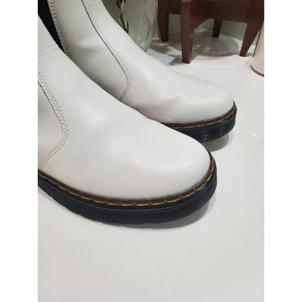 Dr. Matten's Womens White Leather Boots size 8